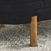 GDFStudio Dick 46" Faux Shearling Upholstered Soft Oval Ottoman with Rubberwood Legs - 4 of 4