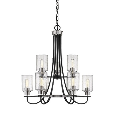 Millennium Lighting Clifton 9 - Light Chandelier in  Matte Black/Brushed Nickel