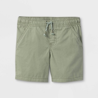 Image of Toddler Boys' Woven Pull-On Shorts - Cat & Jack™ Sage Green 12M