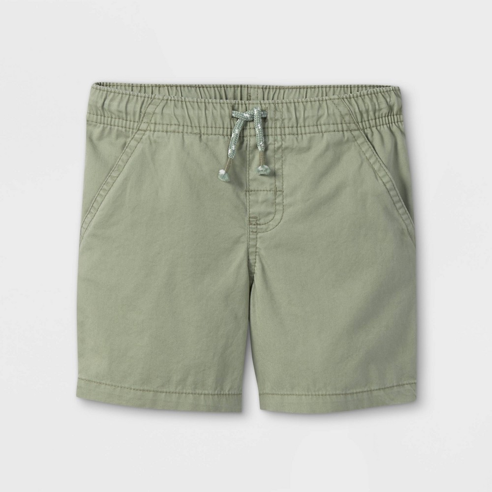 Toddler Boys' Woven Pull-On Shorts - Cat & Jack Sage Green 18M