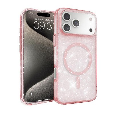 Entronix [Magnetic] Case Compatible with iPhone 17 Pro Max - [Hard Back] Glitter Color