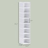 SEVOBAL 8-Tier Stackable Shoe Storage Box Organizer with Clear Drop Front & Ventilated Back Foldable for Entryway Hallway, White, 19.69"*7.87"*3.94" - 3 of 4
