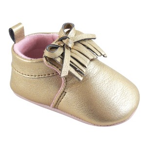 Hudson Baby Infant Unisex Moccasin Shoes, Gold Moccasin - 1 of 1