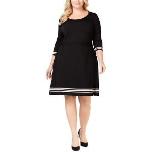 Anne Klein Womens Stripe Hem Fit & Flare Dress - 1 of 1