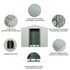 8 x 4ft Outdoor Metal Storage Shed, UV Resistant Super Large Space Storage Cabinet For Bike Trash Can Machine - 4 of 4