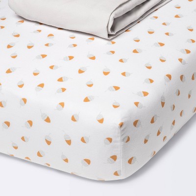 Fitted Crib Sheet Acorns - Cloud Island™ - 2pk