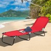 Outsunny Portable Outdoor Sun Lounger, Lightweight Folding Chaise Lounge Chair w/ 5-Position Adjustable Backrest for Beach, Poolside and Patio - image 2 of 4