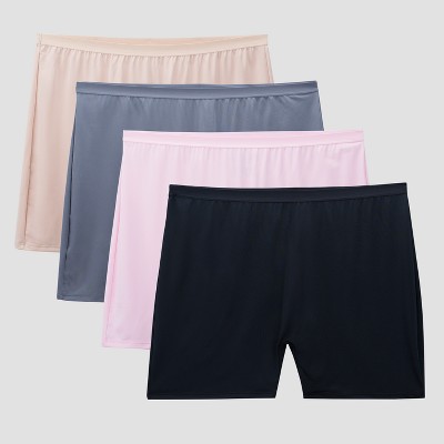 Size S(5) Hanes Premium Women's 4pk Cotton Mid-Thigh with Comfortsoft  Waistband Boxer Briefs - Basic Pack Color May Vary S, Assorted