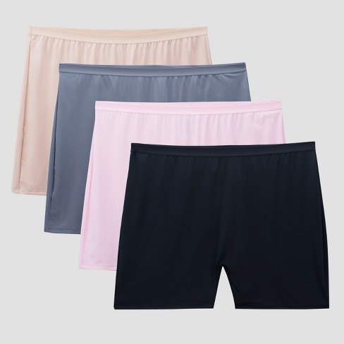 Fit For Me By Fruit Of The Loom Women's 4pk Microfiber Slipshorts - Colors  May Vary 12 : Target