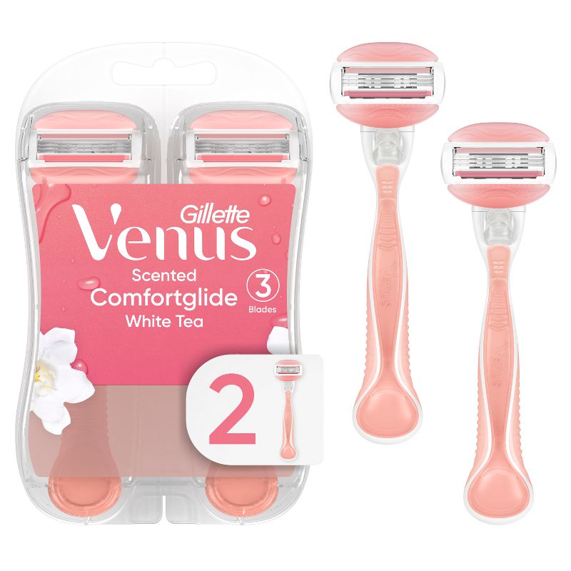 Venus ComfortGlide White Tea Women&#39;s Disposable Razor - 2ct, 1 of 12