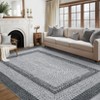 Washable Area Rugs for Living Room Non Slip Modern Braided Print Rug - 2 of 4