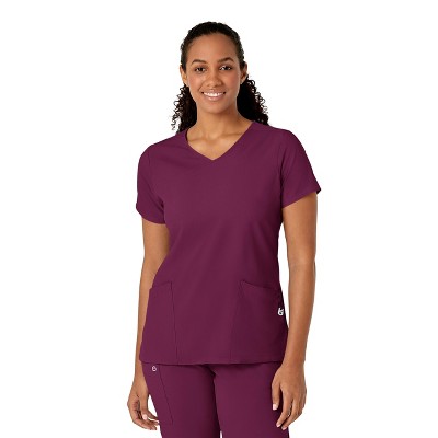Wink W123 Women's Y-Neck Wrap Scrub Top