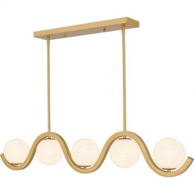 Quoizel Lighting Spherical 5 - Light Chandelier in  Aged Brass