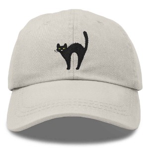 Dalix Black Cat Embroidered Womens Cotton Dad Hat Baseball Cap Adjustable - 1 of 4
