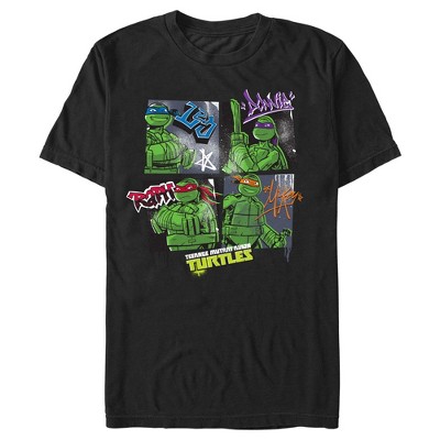 Teenage Mutant Ninja Turtles Mens T-Shirt - Boys Busting Through Ringe