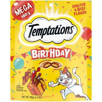 Temptations Birthday Lobster and Beef Cat Treats - 6.3oz