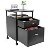 Mount-It! 2 Drawers Rolling File Cabinet, 4 Casters for Easy Mobility,  17.3" W x 16.5" D x 26.18" H, Black - 4 of 4