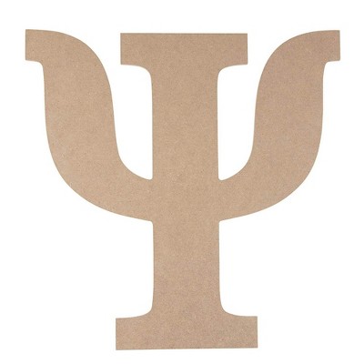 Juvale Unfinished Wooden Alphabet Letters for Home Wall Decor, Greek Letter Psi (11.5 in.)