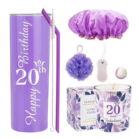 Verymerrymakering 20th Birthday Tumbler Gifts For Girls - Purple : Target