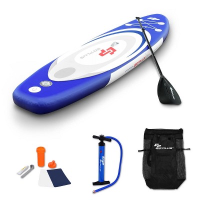 Costway 11' Inflatable Stand up Paddle Board Surfboard SUP W/ Bag Adjustable Paddle Fin