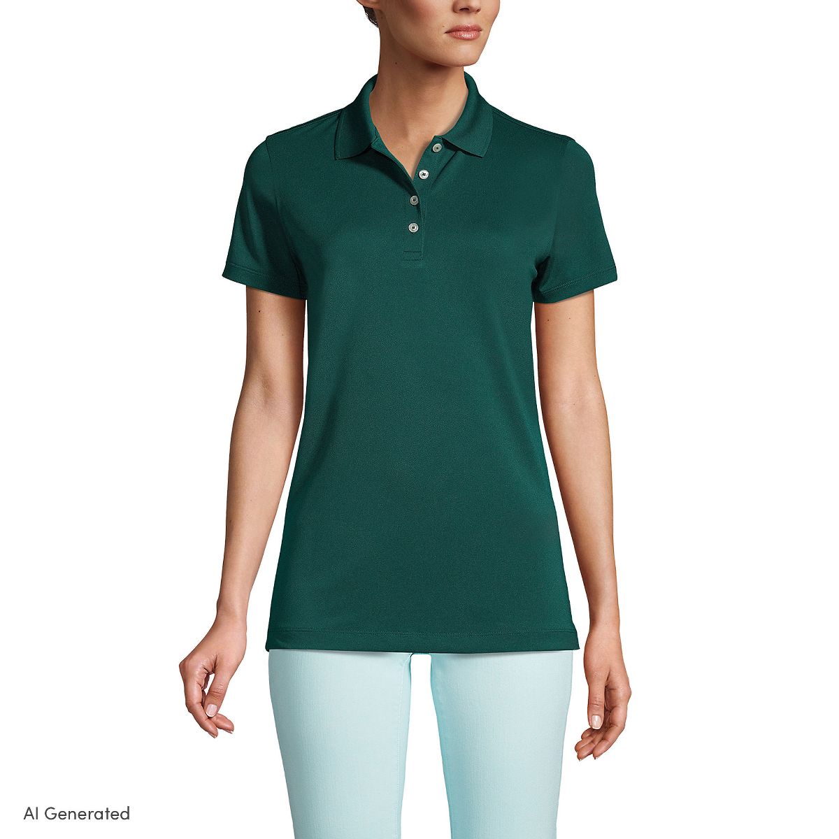 Lands' End Women's Short Sleeve Polyester Polo Shirt - thumbnail 10