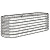 vidaXL Garden Raised Bed Powder-coated Steel 44.9"x15.7"x14.2" Silver - 2 of 4