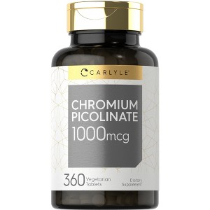 Carlyle Ultra Chromium Picolinate 1000mcg | 360 Vegetarian Tablets - 1 of 3