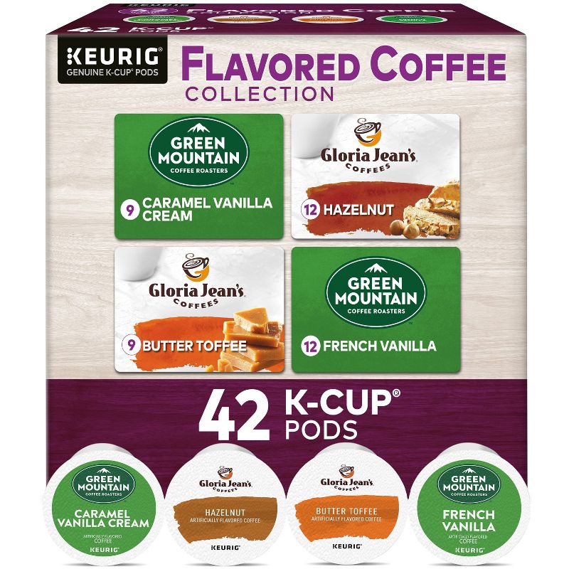 Keurig Flavored Coffee Collection Keurig K-Cup Coffee Pods Variety Pack Medium Roast - 42ct, 1 of 9