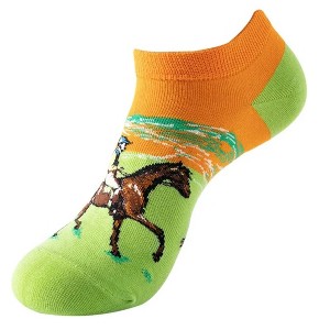 Degas Racehorse Jockey Famous Art Ankle Socks from the Sock Panda  (Women's or Men's Sizes) - 1 of 3