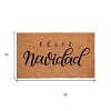 HomeRoots 24" X 36" Brown And Black Christmas Outdoor Coir Door Mat - 3 of 4