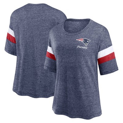 New England Patriots NFL Team Apparel Women's Lace Up T-Shirt