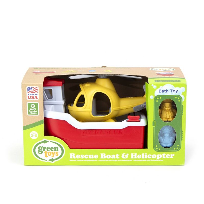 Green Toys Rescue Boat &#38; Helicopter, 4 of 14
