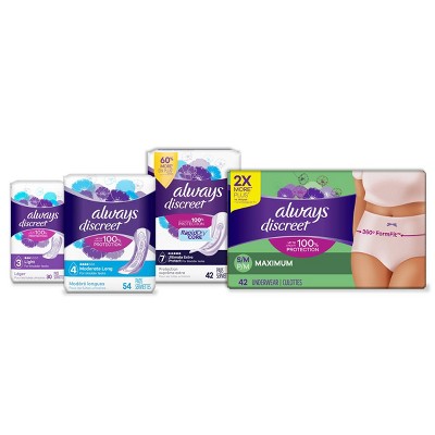 Save on Always Discreet Incontinence Pads Heavy Long 5 Drops Order Online  Delivery