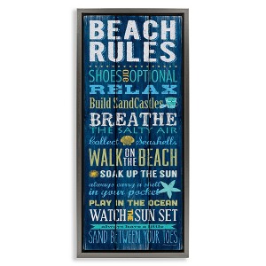 Stupell Industries Beach Rules Relax Breathe, 15" x 31" - 1 of 4