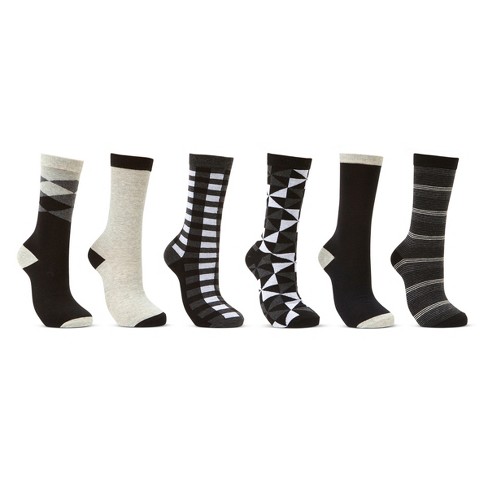 Mio Marino Women's Dress Crew Socks 6 Pack - Tasteful Finesse