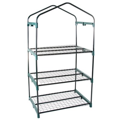 Nature Spring Portable 3-Tier Mini Greenhouse with Clear PVC Cover