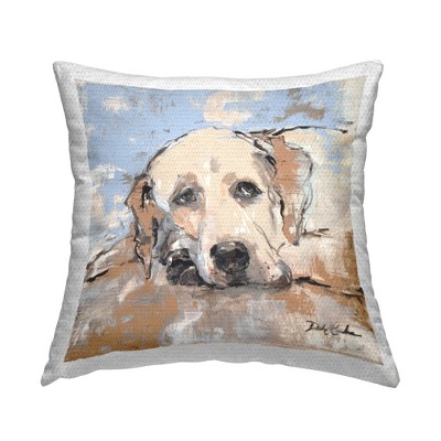 Stupell Industries Casual Labrador Dog Resting Abstract Pattern