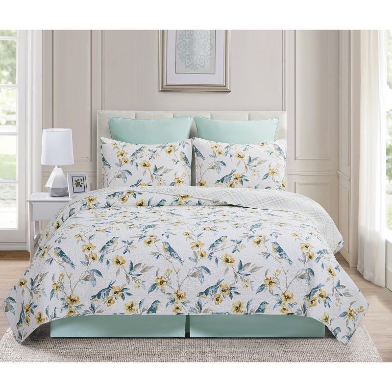 C&F Home Calix Bluebird Cotton Quilt Set  - Reversible and Machine Washable, 4 of 10