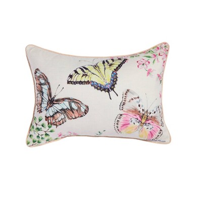 14"x20" Oversize Butterfly Lumbar Throw Pillow - Sure Fit