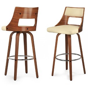 WyndenHall Set of 2 Kaydee Swivel Bar Stool - 1 of 4