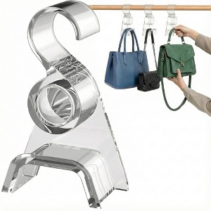 OnDisplay LuxeArch: Premium Wide Arch Acrylic Handbag/Purse/Backpack Hanger - 1 of 4