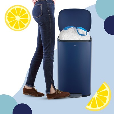 8-Gallon White Lemon Scented Drawstring Trash Can Liners (60-Count)