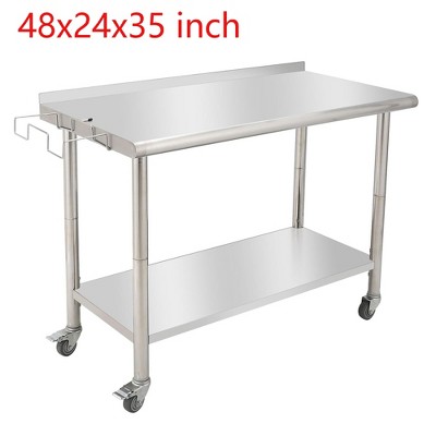 Stainless Steel NSF Commercial Work Prep Table Height Adjustable