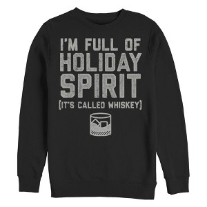 Men's Lost Gods I'm Full of Holiday Spirit Distressed Sweatshirt - 1 of 4
