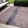 Blush Pink And Purple Abstract Washable Indoor Outdoor Area Rug - 2 of 4