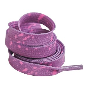 INSPIRE CHIC Flat Colorful Speckled Ink Shoestring Print Shoe Laces for Sneakers 2 Pairs - 1 of 4