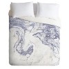King Holli Zollinger Duvet Set French Blue - Deny Designs: 300 Thread Count, Microfiber, Reversible Bedding Set with Zipper Closure - 2 of 4