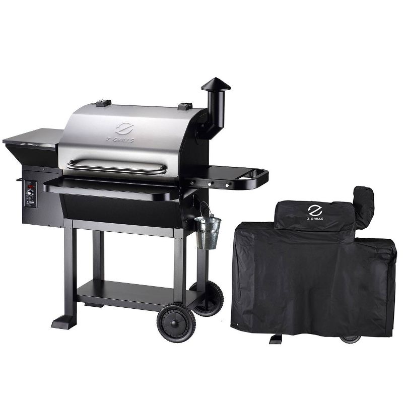 ZPG-10002B2E Wood Pellet Grill BBQ Smoker Digital Control with Cover - Silver - Z Grills, 3 of 10