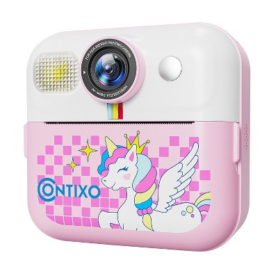 Contixo Kids Instant Print Camera, HD 1080P Digital Camera with 3 Rolls of Paper & 32G Card, 16X Zoom, Games & MP3, Camera for Kids Ages 3-12