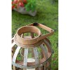 Gulches Decorative Lantern with Handle, Wooden Lantern for Indoor Outdoor, Home Garden Wedding - 2 of 4